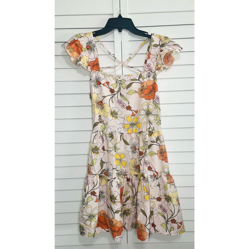 NWT Band Of Gypsies Lottie and Holly Pink Floral Mini Dress Size Medium